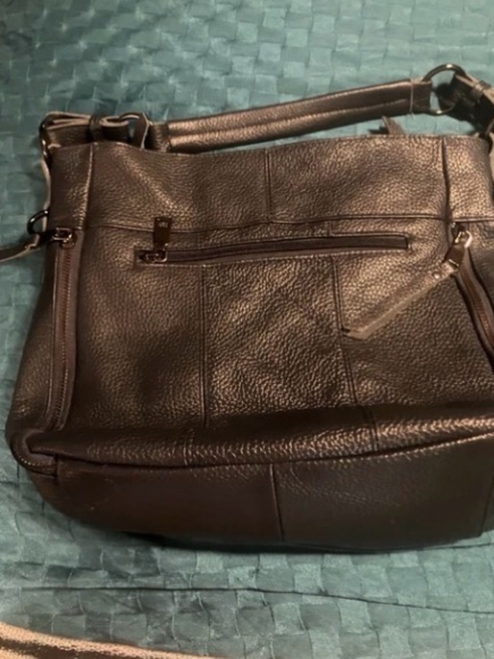 B Makowsky Classic Black Leather Shoulder Bag - Unbranded